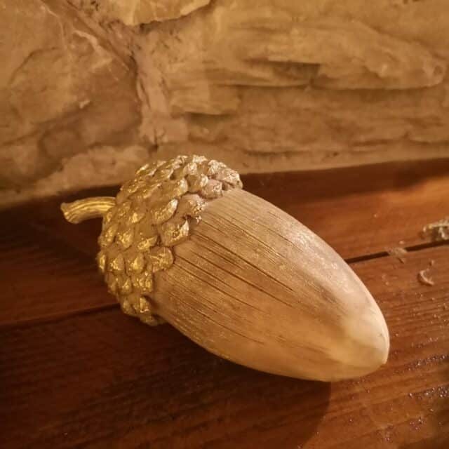Keramiek Eikel Bruin Goud 7 5 X 7 5 X 15cm Art 23 2596