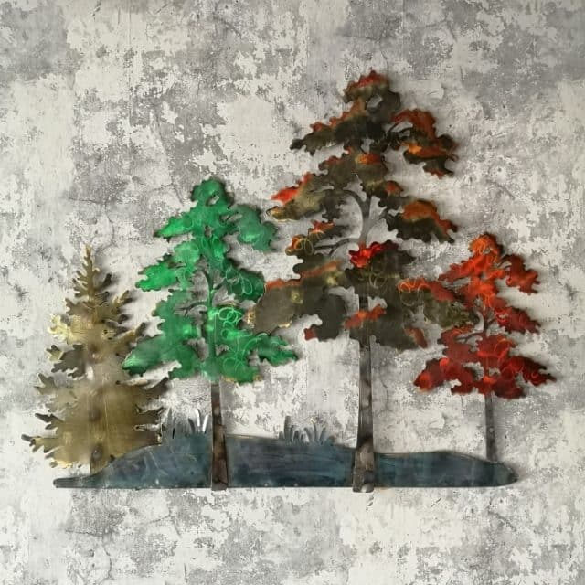 Wand Decoratie Bomen In Herfst Kleuren Art 1413