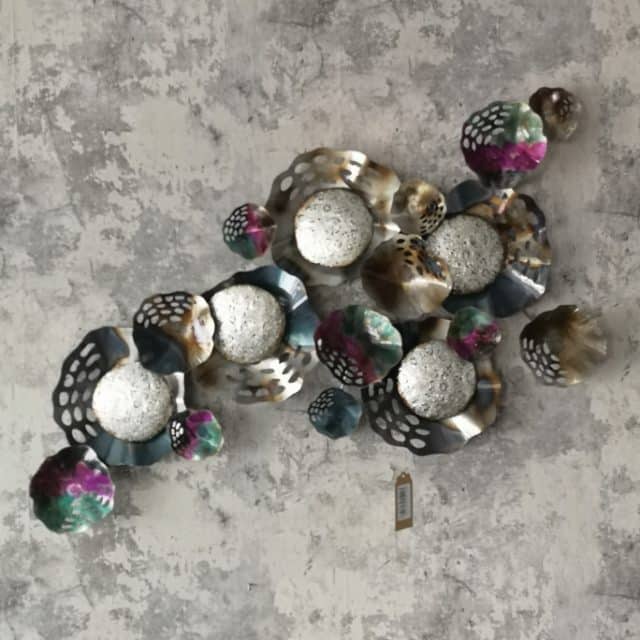 Metalen Wand Decoratie Moderne Bloemen 32259