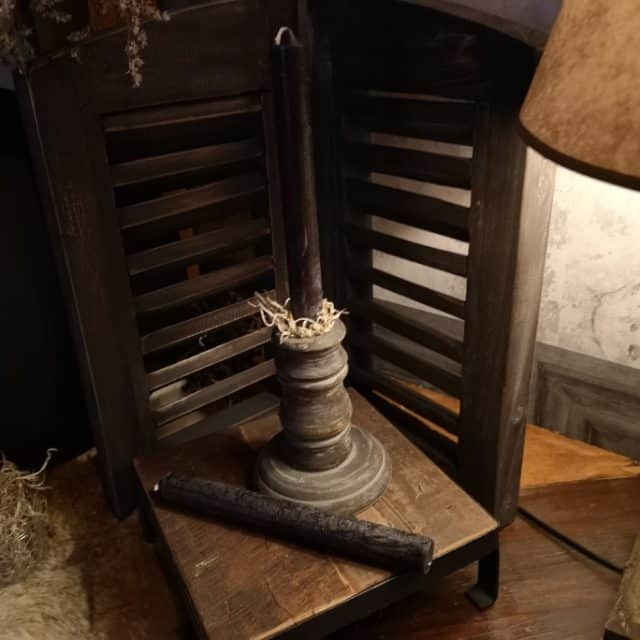 Diner Kaars Zwart 20cm