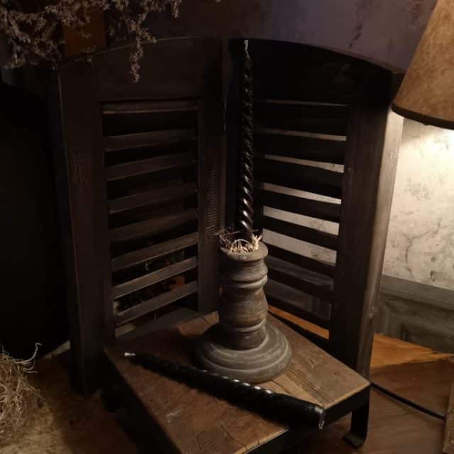 Diner Kaars Zwart Spiraal 20cm