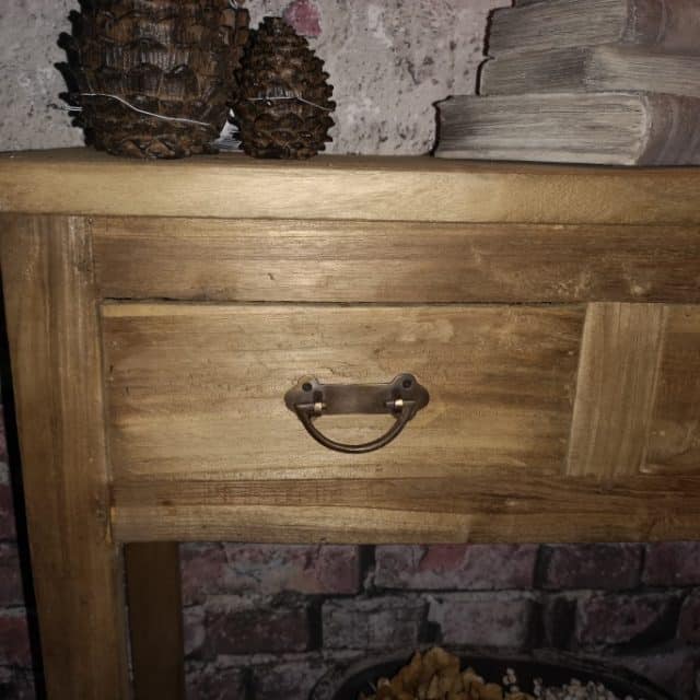 Side Table Hout 2 Lade 2 Laags