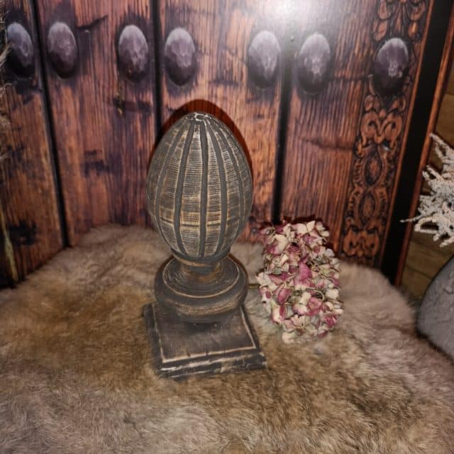 Houten Decoratie Eikel Op Voet Groot 20 Cm Art 23 6496