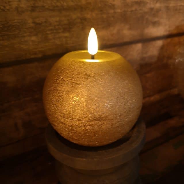 Bol Kaars Led Goud M Art 23 7625