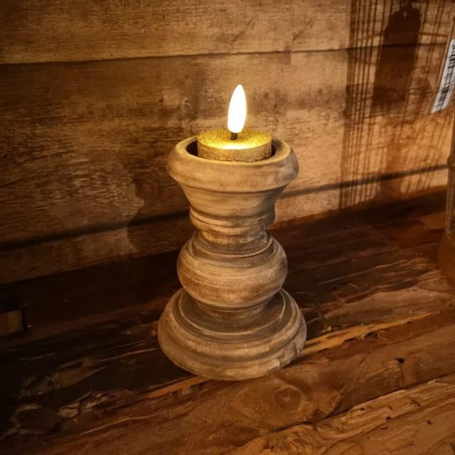 Led Waxine Licht Goud Set Van 2 Stuks Art 23 8731