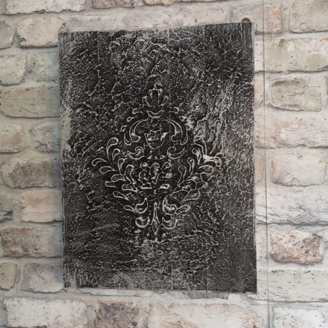 Kalk Schilderij Op Houten Paneel 40 X 30cm