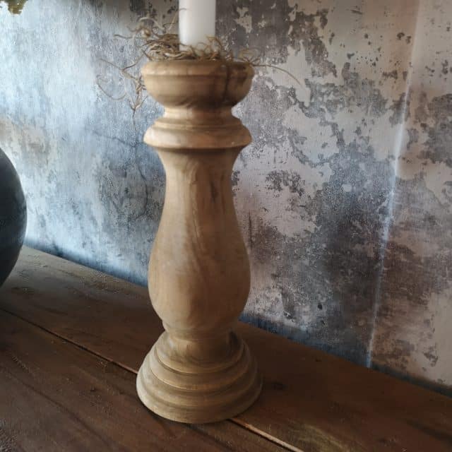 Kandelaar Baluster Grijs H25 X 10 Cm Art 23 3670