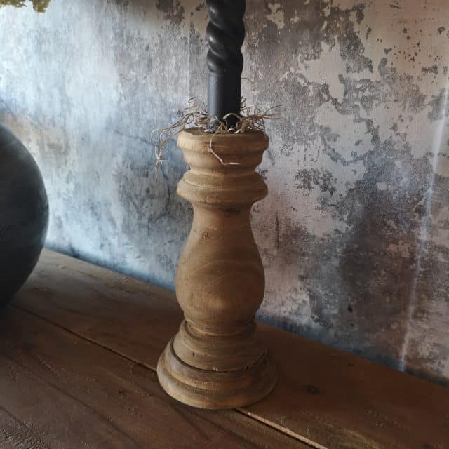 Kandelaar Baluster Bruin H20 X 9cm Art 23 6889
