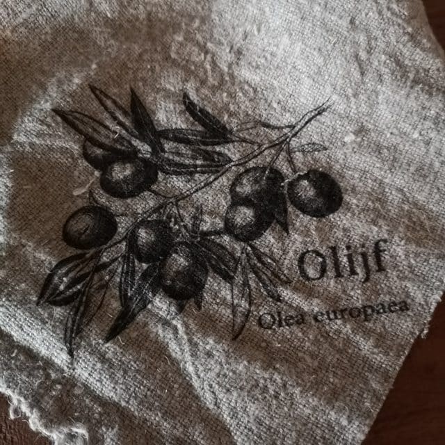 Shabby Doek Olijf 45 X 45 Cm
