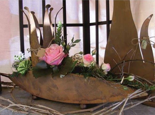 Handgemaakt Gepatineerde Decoratieschaal Van Edel Roest Art 2081