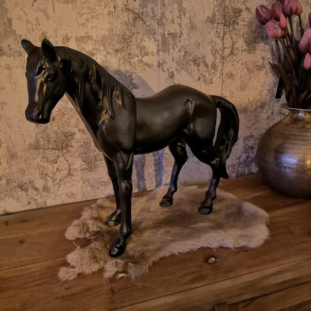Prachtig Groot Metalen Decoratie Paard Art 4275