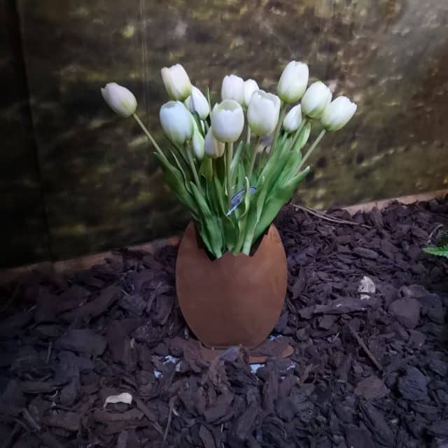 Handgemaakt Roest Metalen Ei Om Te Planten Hoog 23cm Van Edel Roest Art 1166