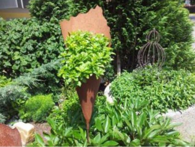 Handgemaakt Plantenzak Op Steker 1 20m Hoog Van Edel Roest Art 6195