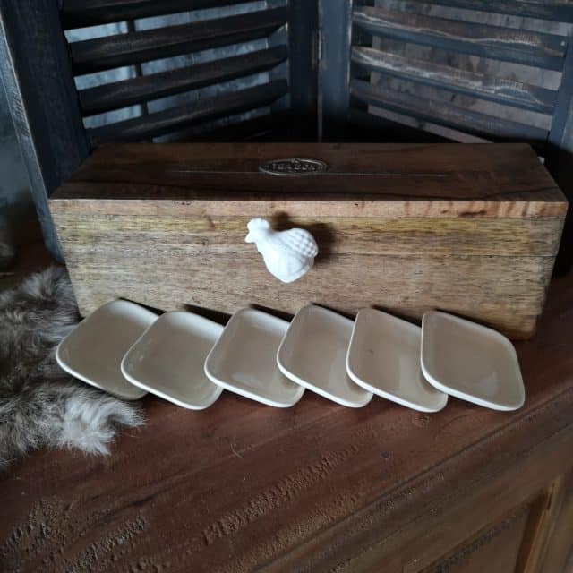 Luxe Theedoos Met 6 Theezakjes Schaaltjes Art 3209