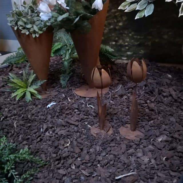 Handgemaakt Decoratie Tulp Van Edel Roest Hoogte 25cm Art 9070