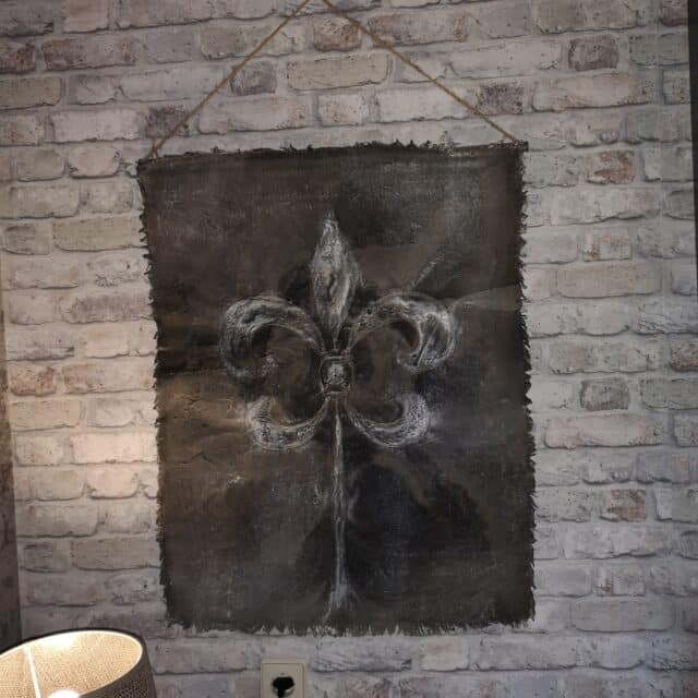 Kalk Doek Groot 60 X 80 Cm Franse Lelie Art 6391